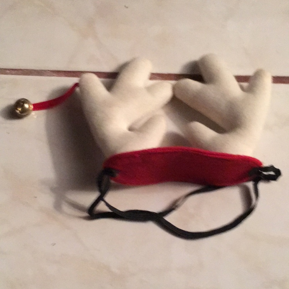 NWOT small pet reindeer antlers with bell